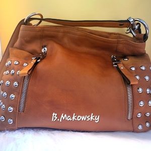 B.Makowsky Leather Handbag